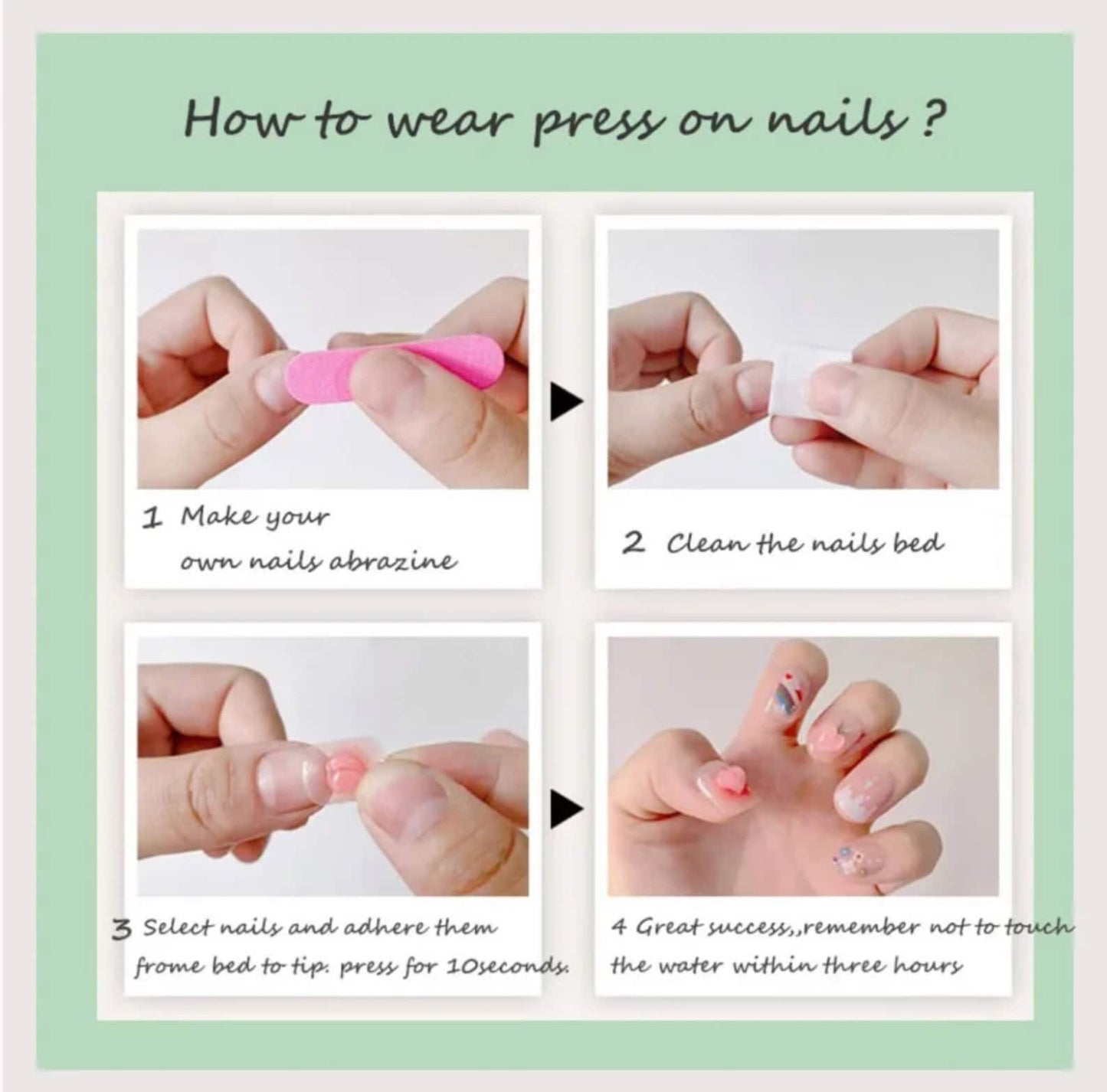Elegant Blush Floral Press-On Nails – 3D Pearl Flower Nude Pink Almond Nail Set