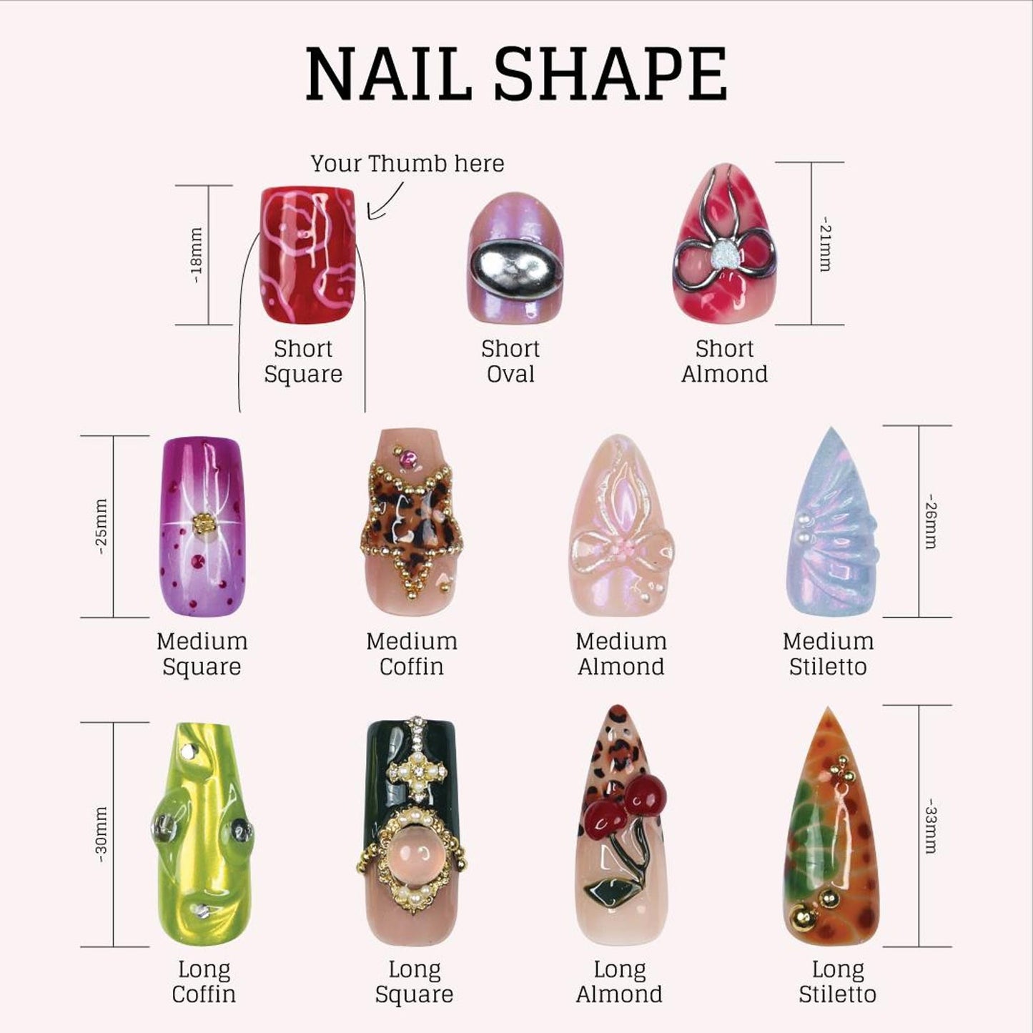 Enchanted Garden Bloom Press-On Nails – Handmade 3D Floral Fairycore Nail Set