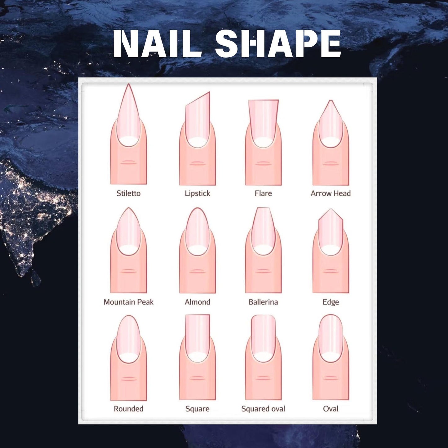 Celestial Gold Star Press-On Nails – Nude Shimmer Moon & Sun Nail Set | Elegant Almond Fake Nails | Handmade Reusable Nail Art