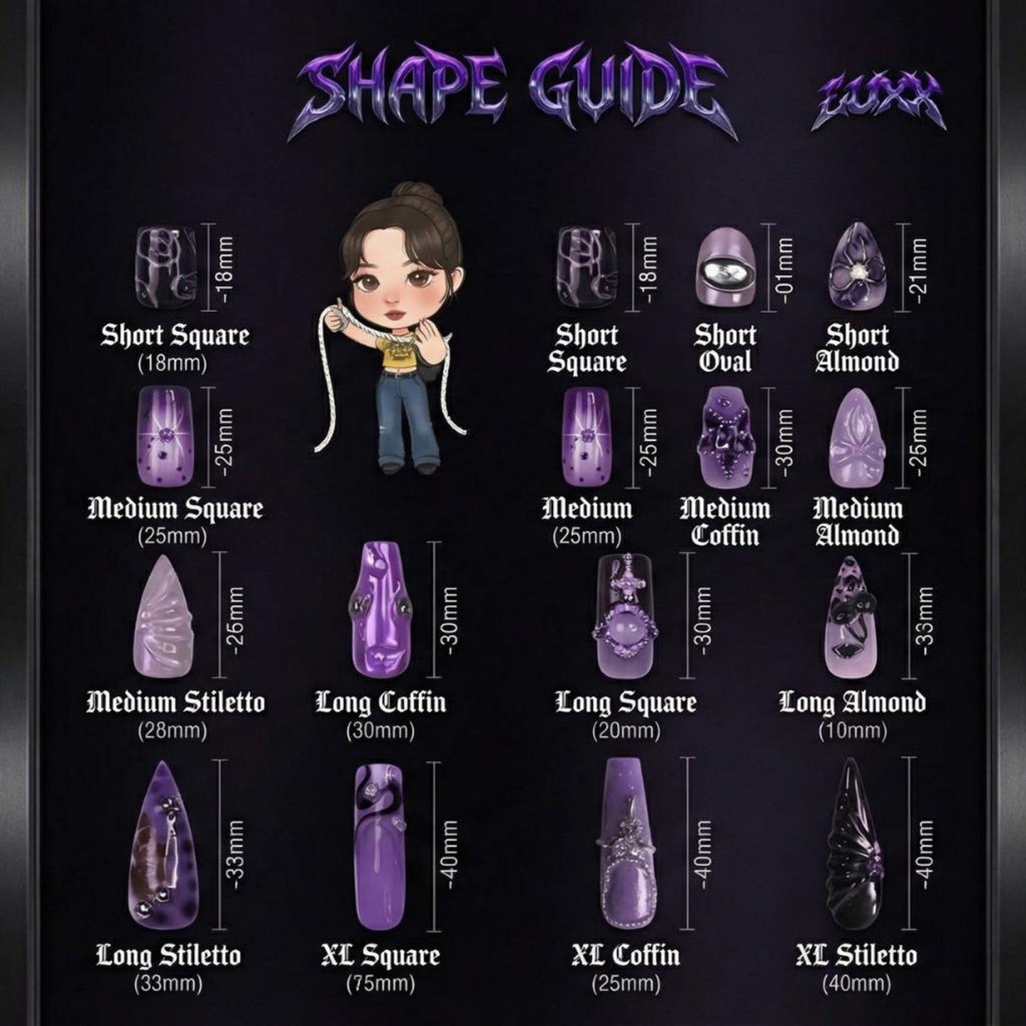 Luxury Rainbow Gemstone Press-On Nails – Handmade Crystal Jewel Nail Set