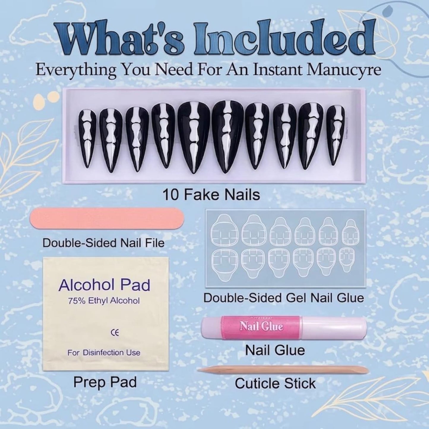 Luxury Brown Marble Press-On Nails – Pearl & Gold Frame Handmade Nail Set | Elegant Shell Nail Art